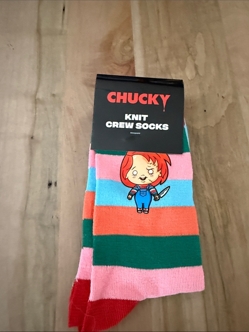 Chucky Knit Crew Socks - Multicolor Stripes